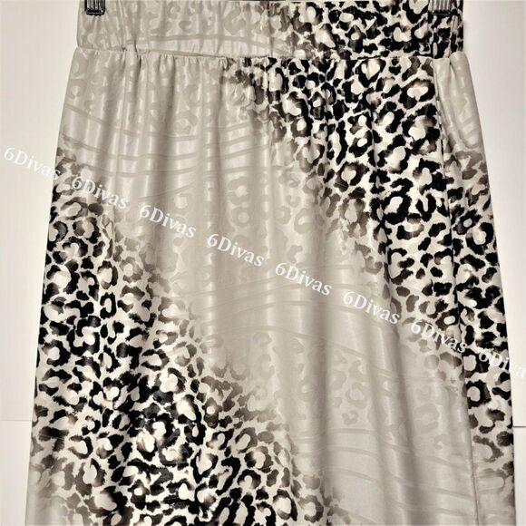 𝅺MICHAEL Tyler  Cream Color Printed Skirt Sizes S, M, XXL - Picture 2 of 16